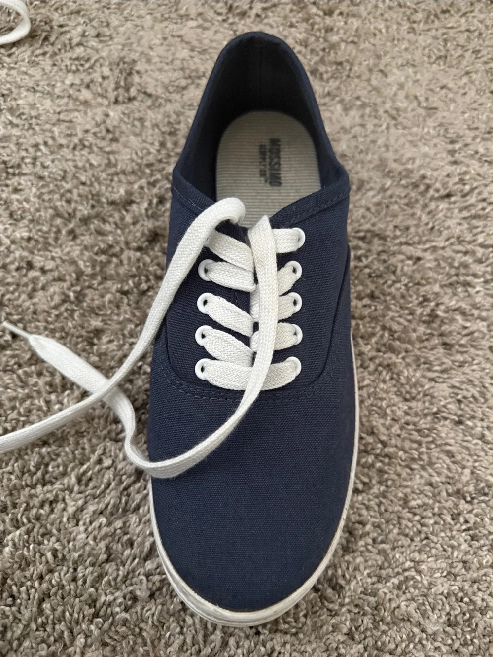 Mossimo Supply Co. Navy Canvas Low-Top Sneakers with White Laces